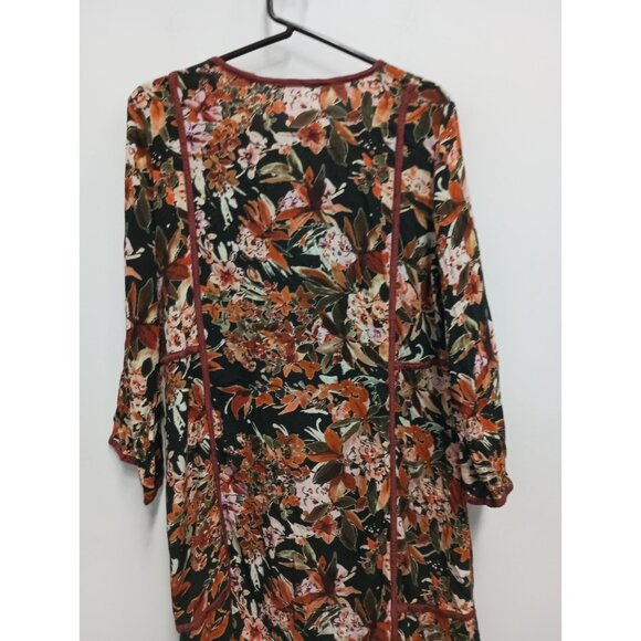 Soft Surroundings BOHO Kimono Cardigan Womens Small Floral 3/4 Sleeve Topper - Picture 9 of 10